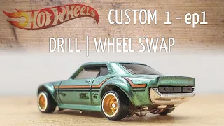 HOT WHEELS CUSTOM 1 - ep1 Drill | Wheel Swap - JDM 1970 Toyota Celica