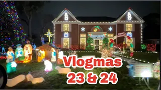 Christmas Eve! Christmas Lights! Vlogmas 23 & 24  Life With Favor Vlog