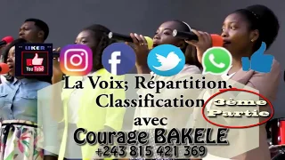 La voix; Nomination, Repartition,classification 3ème PARTIE