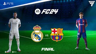 FIFA 24 - Real Madrid vs Barcelona | Supercopa de España Final 23/24 Full Match | PS5™ [4K60]