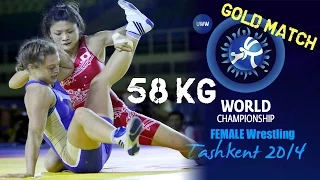 Gold Match - Female Wrestling 58 kg - K. ICHO (JPN) vs V. KOBLOVA (RUS) - Tashkent 2014