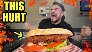 ONLY 5 MINUTES?! UNBEATEN CAROLINA REAPER HOT CHICKEN SANDWICH CHALLENGE