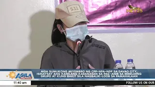 Mga sumukong miyembro ng CPP-NPA-NDF sa Davao City, isinaysay ang kanilang karanasan