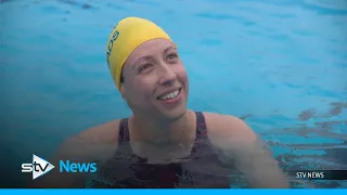 Swimmers take the plunge at Scotland's oldest outdoor pool