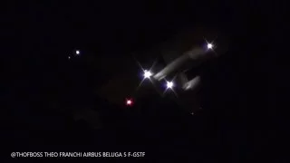 Airbus Beluga #5 take off during night from Toulouse