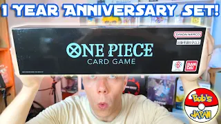 WE GOT THE Japanese One Piece Card Game 1 Year Anniversary Set! I can't believe we WON this!