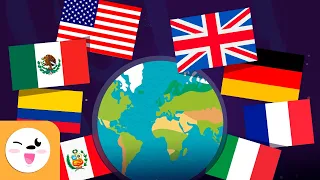 WORLD FLAGS - Flags of Europe and the Americas for Kids - Compilation Video