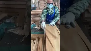 Satisfying wood cutting #ytshorts #woodprocessing #woodwork #factory #woodproducts #woodcutting #fyp