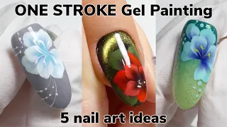 Nail art compilation | One Stroke Gel Painting