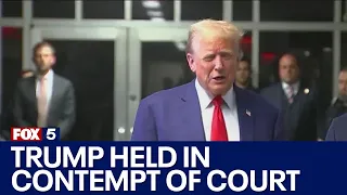 Trump held in contempt of court for violating gag order