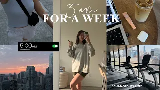 WAKING UP at 5AM everyday FOR A WEEK *life changing* | how to be a morning person