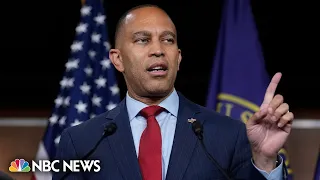 Watch: Hakeem Jeffries holds weekly press conference | NBC News