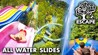 All Slides at ESCAPE Water Park | Penang, Malaysia | Onride POV