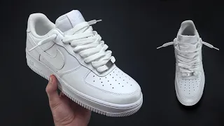 HOW TO LACE NIKE AIR FORCE LOW 1 LOOSE | (Nike AF1 Loosely laces style)