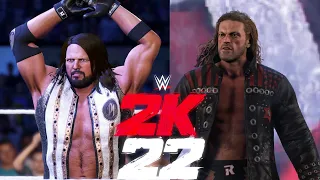 WWE 2K22 EDGE VS. AJ STYLES GAMEPLAY!