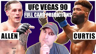 UFC Vegas 90: Allen vs. Curtis 2 FULL CARD Predictions & Bets