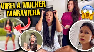 VIREI A MULHER MARAVILHA PRA FESTA DO MEU FILHO!!! *se arrume comigo* 😱 olha como fiquei!!!