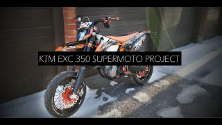 KTM EXC-F 350 Timelapse Supermoto Project Rebuild 2021 | TUNING STORY