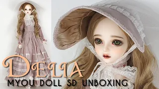 [JPN/ENG CC] BJD MYOU Doll 1/3 SD Delia unboxing 球体関節人形 開封 着せ替え엠유돌 딜리아 구체관절인형 개봉후기 언박싱