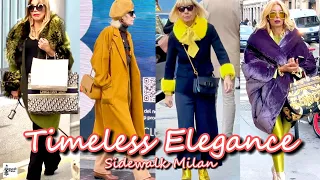 Italian Ladies Timeless Elegance | Unique & Most Fashionable 2023 Fall Outfit | Streetstyle Milan