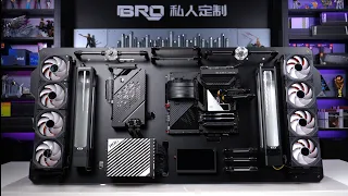 「BRO」4K PC Build Water Cooling Wall Ditched The Chassis.Do You Want This Wall?#pcbuild #watercooling