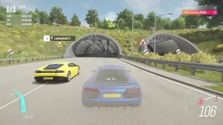 Forza Horizon 4 Drag Race- Audi R8 V10 Plus vs Lamborghini Huracan