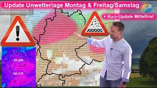 Update Unwetter diese Woche! Wann droht wo Starkregen? Zusatz Mittelfrist. Wie startet der Juni?