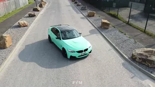 Bmw M3 full vinyl wrap in Tiffany Blue colour