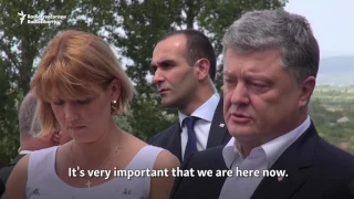 Poroshenko Visits Boundary 'Abyss' Between Georgia And South Ossetia