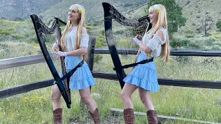 Dust in the Wind (Kansas) - Harp Twins, Camille and Kennerly - Electric Harp