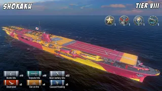 Shokaku , Eagle Strike Camo 110k Damage | World of Warships Blitz