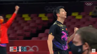 Timo Boll vs Ma Long great table tennis point