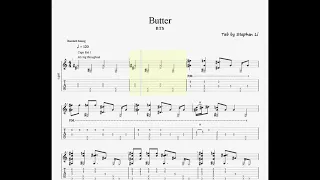 BTS (방탄소년단) 'Butter' guitar tab