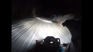 Snowmobile Taken out by Tree Stump || ViralHog