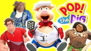 Ralph, Maui & The Beast Play the Pop the Pig Game! Featuring Moana