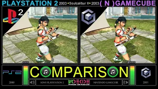 Soulcalibur II (Playstation 2 vs GameCube) Side by Side Comparison - Dual Longplay | VCDECIDE