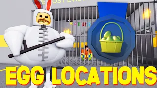 HOW TO GET ALL 10 EGGS LOCATIONS in BARRY'S PRISON RUN! (ROBLOX BARRYS PRISON RUN EASTER)