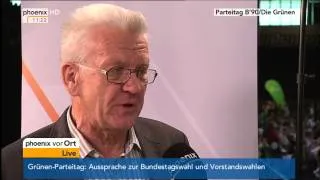 Grünen-Parteitag: Winfried Kretschmann im Interview am 19.10.2013