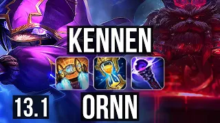 KENNEN vs ORNN (TOP) | 5/0/7, 600+ games | KR Master | 13.1