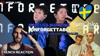 FRENCH REACTION TO MARCUS & MARTINUS - UNFORGETTABLE ( SWEDEN - EUROVISION 2024 )