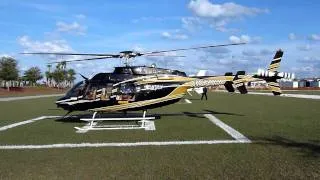 Bell 407GX take off at HeliExpo