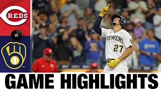 Reds vs. Brewers  Game Highlights (9/11/22) | MLB Highlights