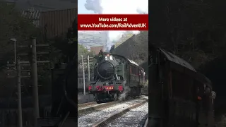 4144 heads up #Keighley bank, heading Haworth and Oxenhope #steam #steamtrain #yorkshire #shorts