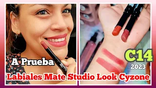 A PRUEBA LABIALES SUPER MATE LIPS STUDIO LOOK DE CYZONE // BELLISIMOS #CYZONE #belcorp