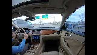 2006 MERCEDES BENZ CLS55 AMG SUPERCHARGED V8 DRIVING VIDEO W/MICROPHONE OUTSIDE BETWEEN REAR EXHAUST