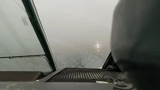 Cessna Caravan landing at minimums in the fog.