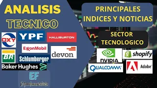 ANALISIS DEL MERCADO Y INDICES YPF HAL OXY SLB XOM PBR BKR DVN- NVDA SHOP QCOM ABDE 13-09-23