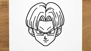 How to draw TRUNKS (Dragon Ball) step by step, EASY