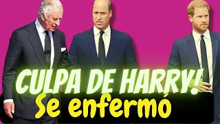 Principe William Preocupado por salud Rey Carlos III Culpa a Harry