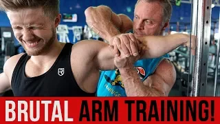 Super HIGH INTENSITY ARM Training with The Mountain Dog (Painful Pump!)